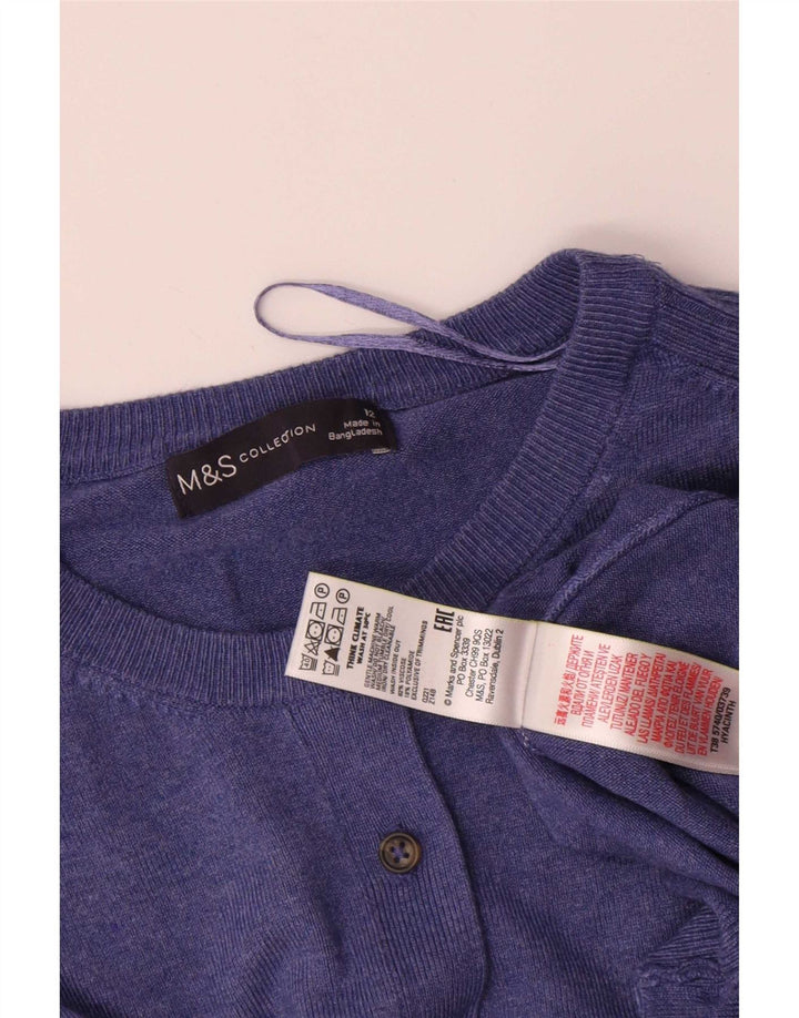 Marks & Spencer Γυναικεία ζακέτα πουλόβερ UK 12 μεσαία μπλε βισκόζη