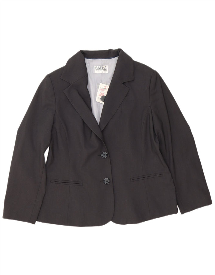 Sasha Γυναικείο σακάκι 2 κουμπιών Blazer UK 20 2XL Γκρι Πολυεστέρας