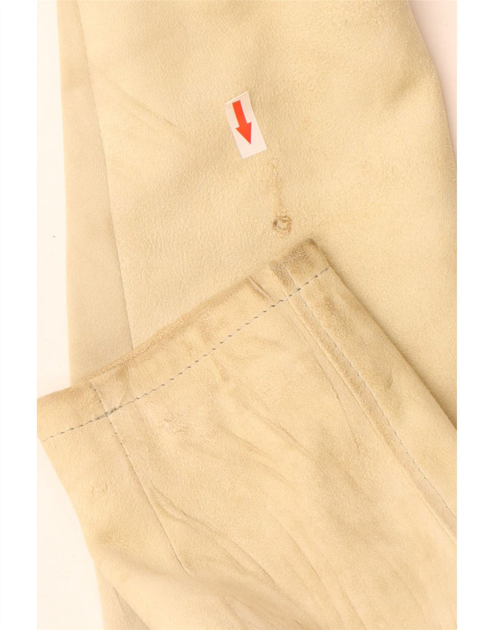 Vintage Γυναικείο Suede Jacket UK 12 Medium Beige Leather