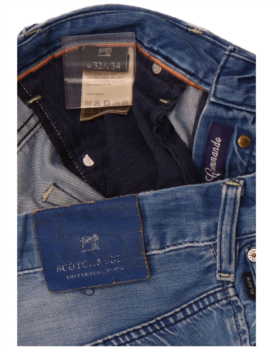 Ανδρικό Slim Jeans SCOTCH & SODA W32 L34 Blue Cotton