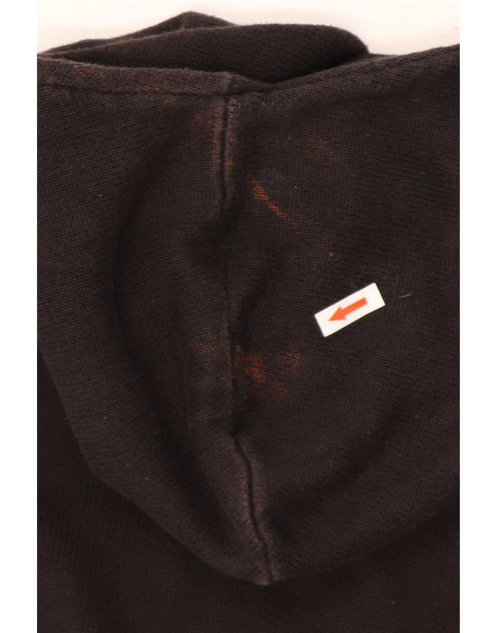 Jack & Jones Ανδρικό πουλόβερ με κουκούλα, μεγάλο μαύρο βαμβακερό