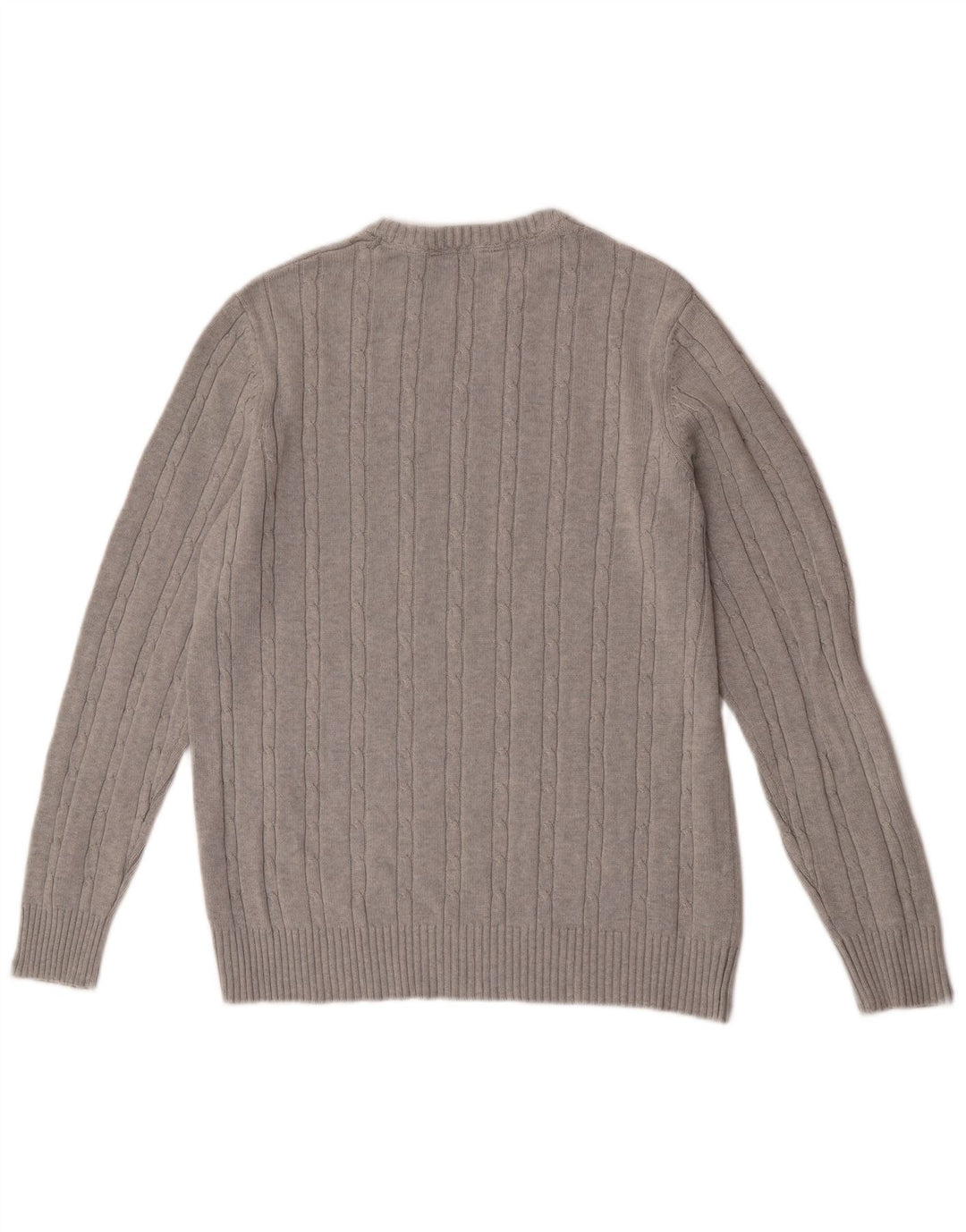 Crew Clothing Ανδρικό πουλόβερ με λαιμόκοψη μεγάλο γκρι βαμβακερό