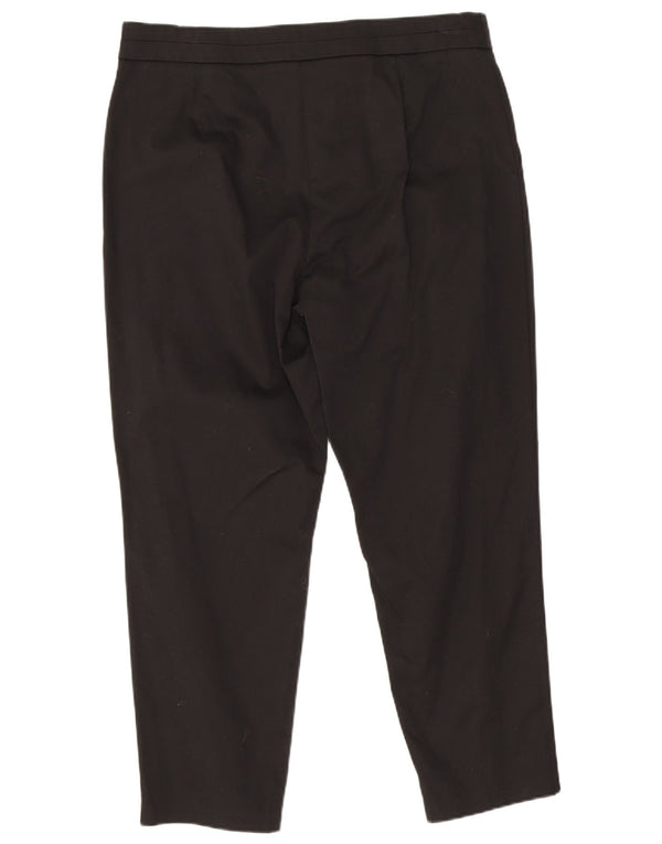 Marks & Spencer Γυναικείο Cropped Παντελόνι UK 12 Medium W30 L23 μαύρο βαμβακερό