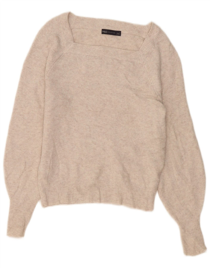 Marks & Spencer Γυναικείο πουλόβερ με λαιμόκαυστο UK 10 Small Beister Polyester