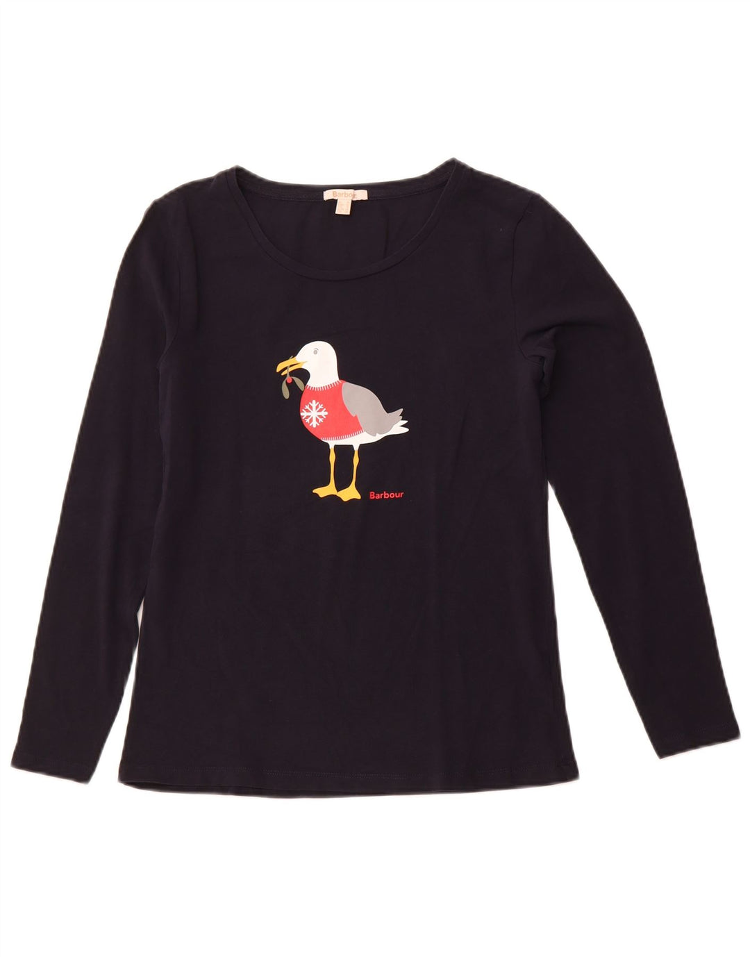 BARBOUR Γυναικείο τοπ μακρυμάνικο UK 10 Small Navy Blue Christmas