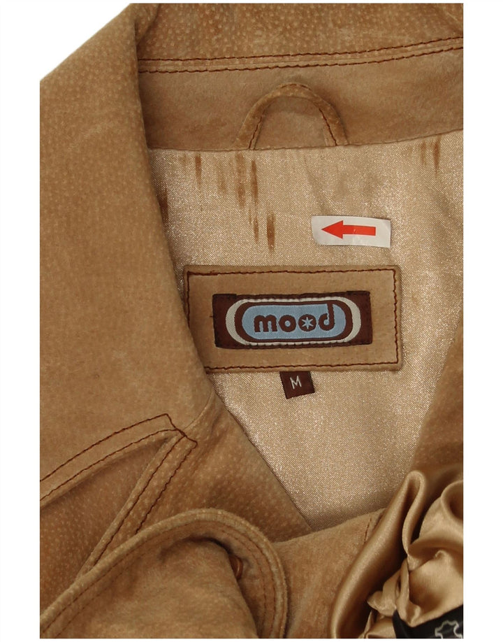 Vintage Γυναικείο Suede Jacket UK 38 Medium Beige Leather