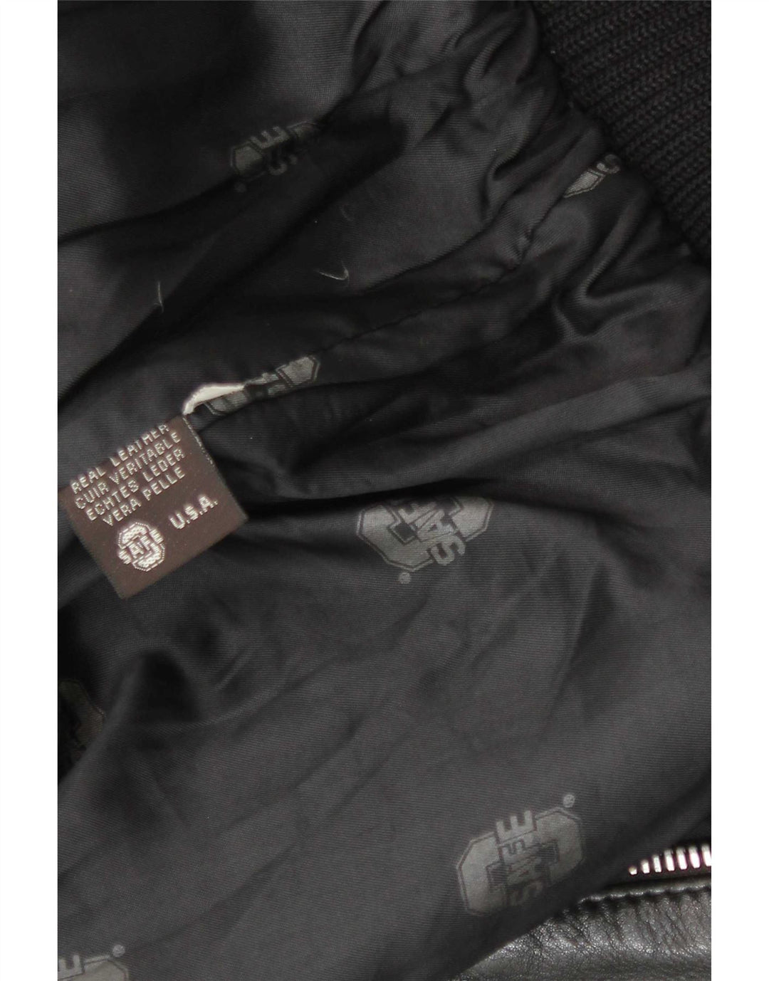 Vintage Ανδρικό Στρατιωτικό Δερμάτινο Flight Aviator Jacket UK 38 Medium Black