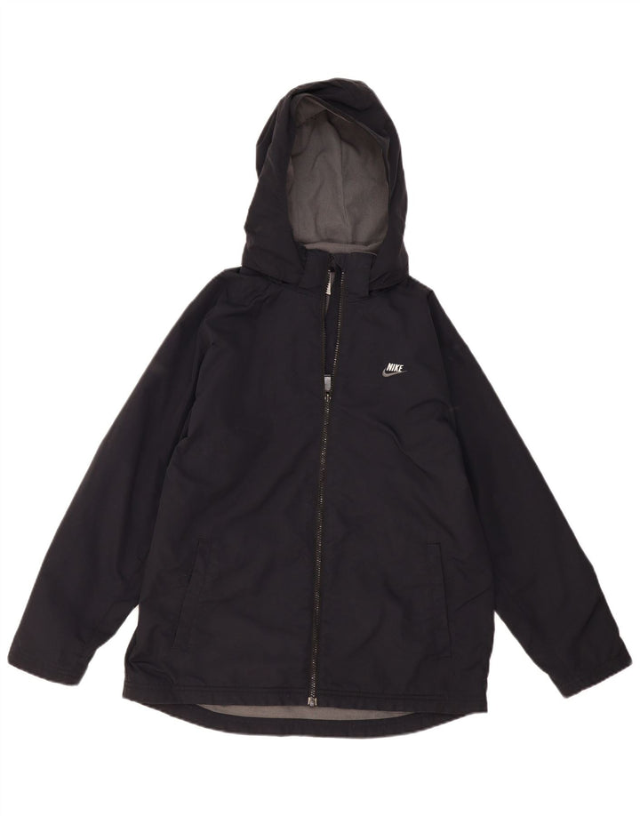 Μπουφάν Nike Boys με κουκούλα αντιανεμικό 12-13 ετών μεγάλο μαύρο νάιλον