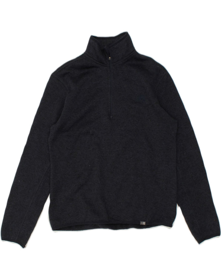 KARRIMOR Mens Zip Neck Jumper Sweater Small Grey Polyester | Vintage Karrimor | Thrift | Second-Hand Karrimor | Used Clothing | Messina Hembry 