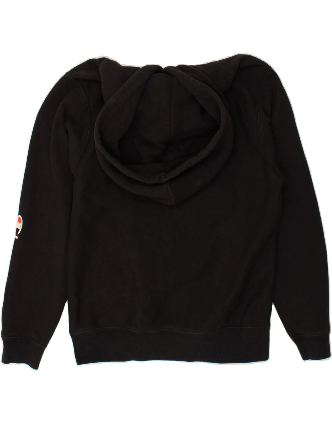 CHAMPION Mens Graphic Hoodie Jumper Small Black Cotton | Vintage Champion | Thrift | Second-Hand Champion | Used Clothing | Messina Hembry 
