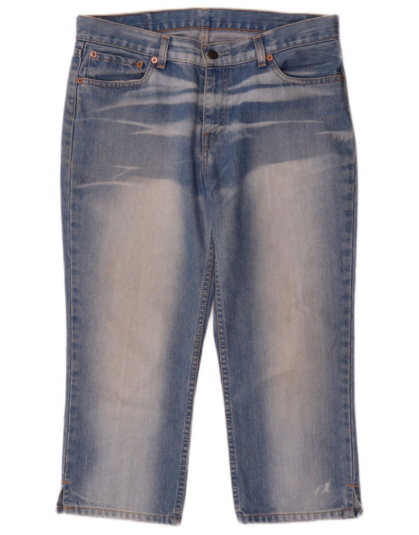 Levi's Womens 651 Acid Wash Capri Jeans W32 L22 Μπλε βαμβακερό