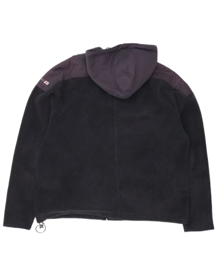 REEBOK Γυναικείο φλις μπουφάν UK 16 μεγάλο μαύρο χρώμα