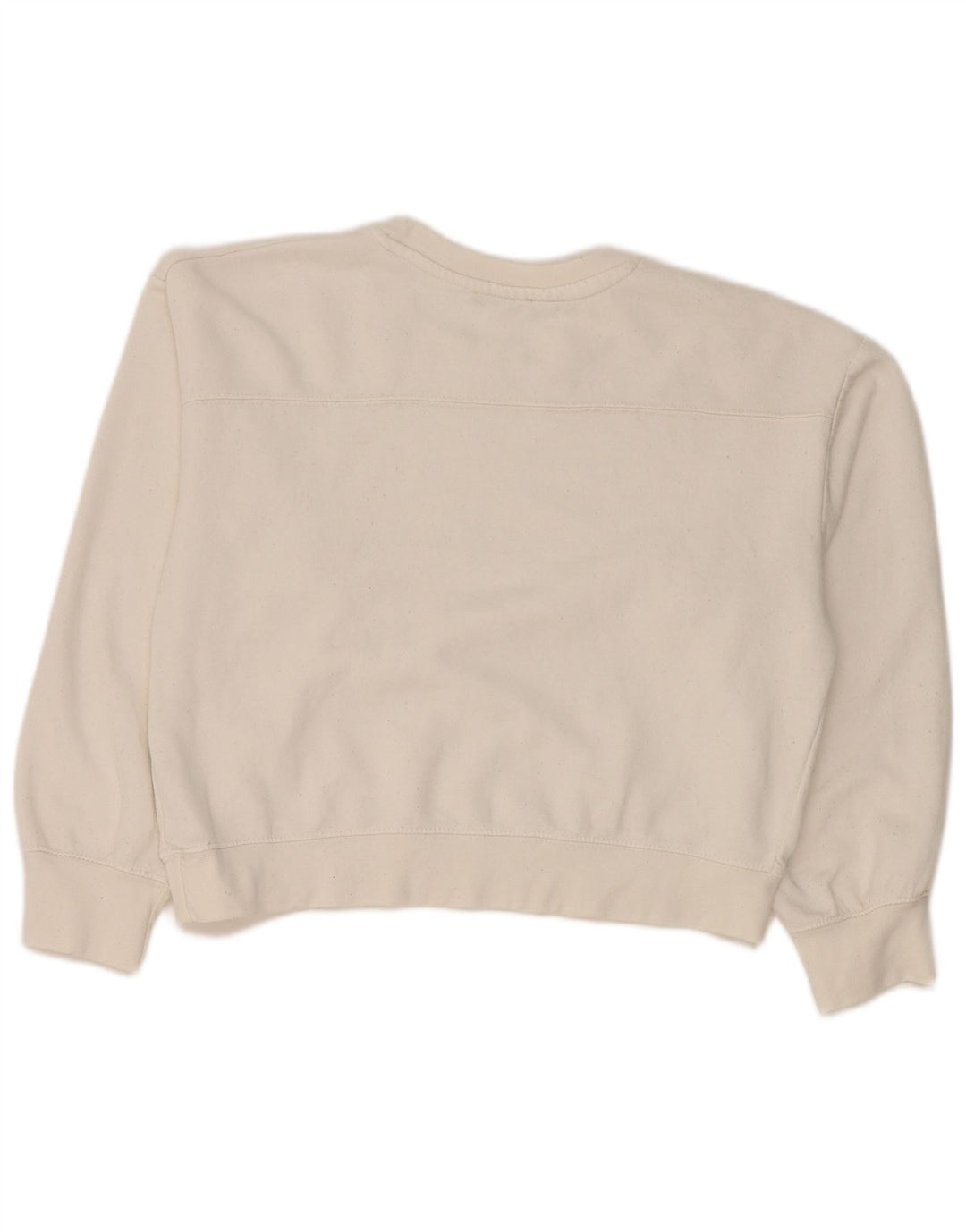 Zara Γυναικεία φούτερ Crop Jumper UK 14 Medium White Polyester