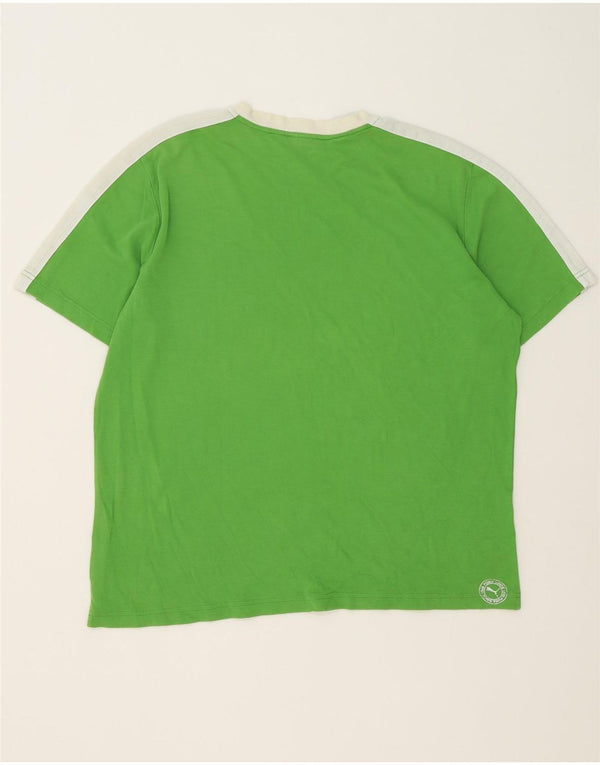 Ανδρικό γραφικό T-Shirt Puma Top XL Πράσινο Colourblock Βαμβακερό