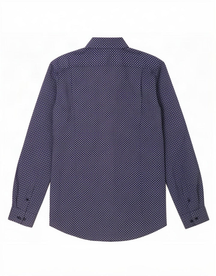 Ανδρικό πουκάμισο Guide London Small Navy Blue Check Cotton
