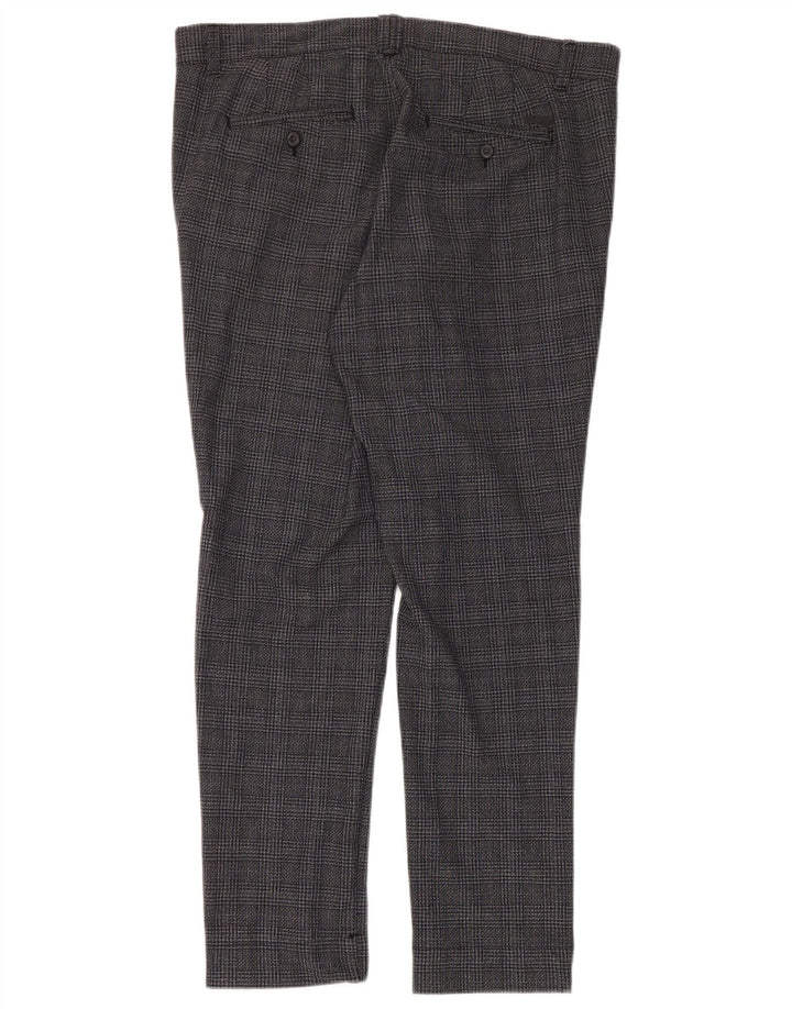 Jack & Jones Ανδρικό παντελόνι Chino Marco Slim W36 L32 Grey Check Polyester