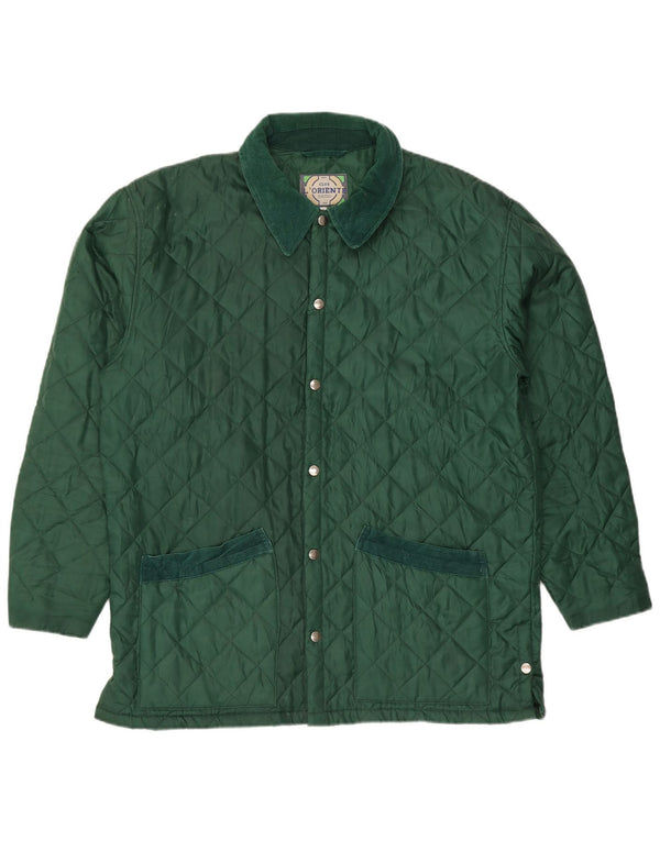 Vintage Ανδρικό Καπιτονέ μπουφάν UK 40 Large Green Nylon