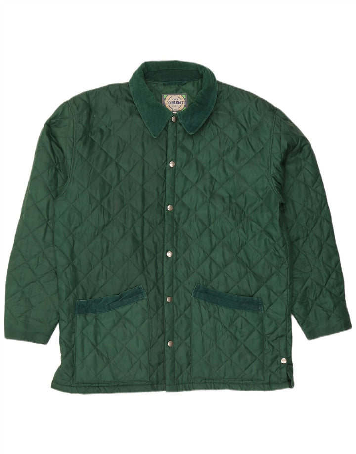 Vintage Ανδρικό Καπιτονέ μπουφάν UK 40 Large Green Nylon