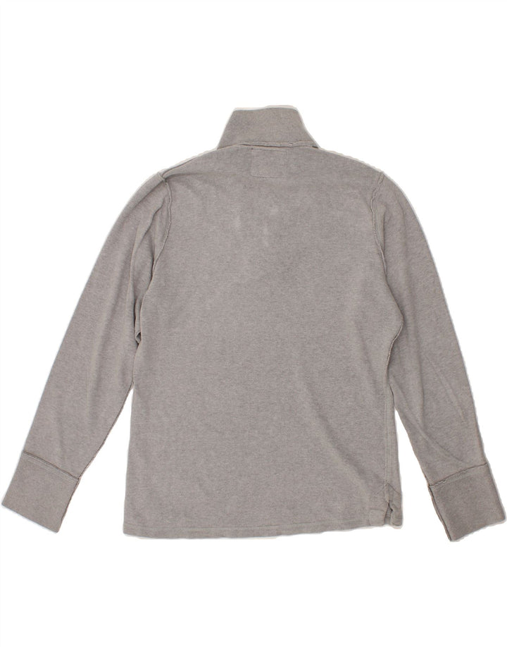 REPLAY Womens Graphic Button Neck Sweatshirt Jumper UK 16 Large Grey Vintage Replay and Second-Hand Replay from Messina Hembry 