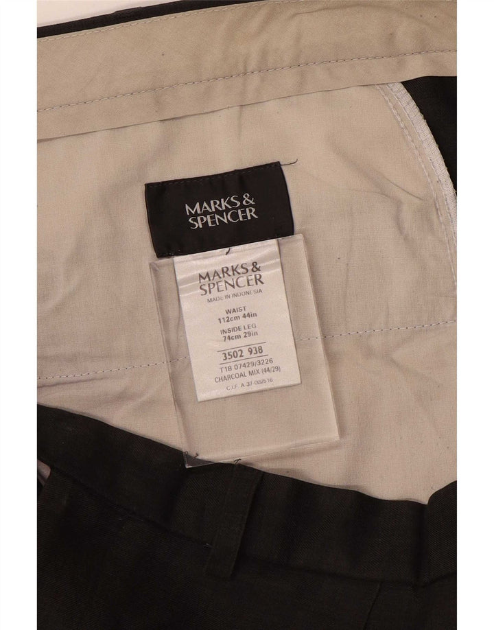 Marks & Spencer Ανδρικό παντελόνι με καρφίτσα W44 L29 Γκρι Πολυεστέρας