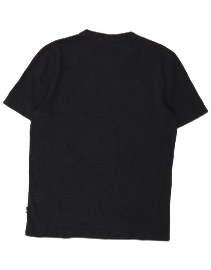 Ανδρικό T-Shirt Hugo Boss Top από μεσαίο μπλε ναυτικό βαμβακερό