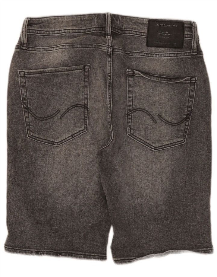 Ανδρικό Jack & Jones κανονικό τζιν σορτς μικρό W29 γκρι βαμβακερό