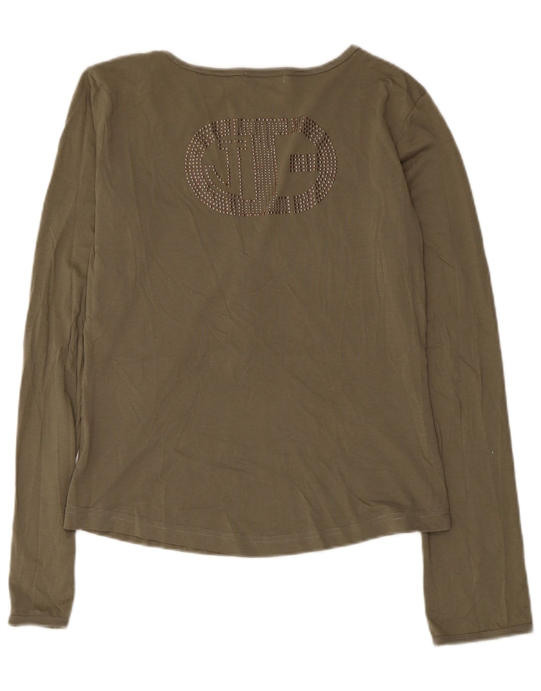 Iceberg Γυναικείο Γραφικό Τοπ μακρυμάνικο UK 10 Small Khaki