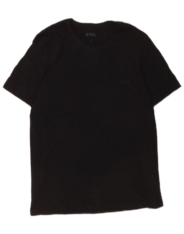 Ανδρικό T-Shirt Hugo Boss Τοπ μεσαίο μαύρο βαμβακερό