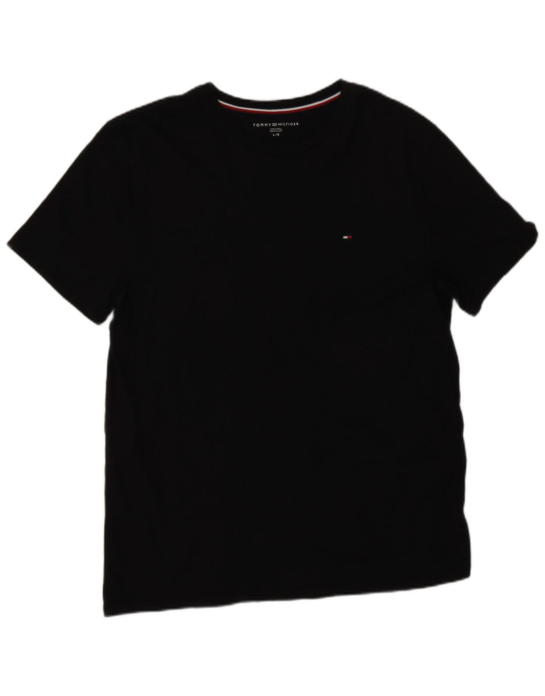 Ανδρικό T-Shirt Tommy Hilfiger Top μεγάλο μαύρο βαμβακερό