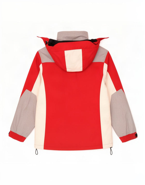 Kappa γυναικείο μπουφάν σκι με κουκούλα UK 14 Medium Red Colourblock Polyester