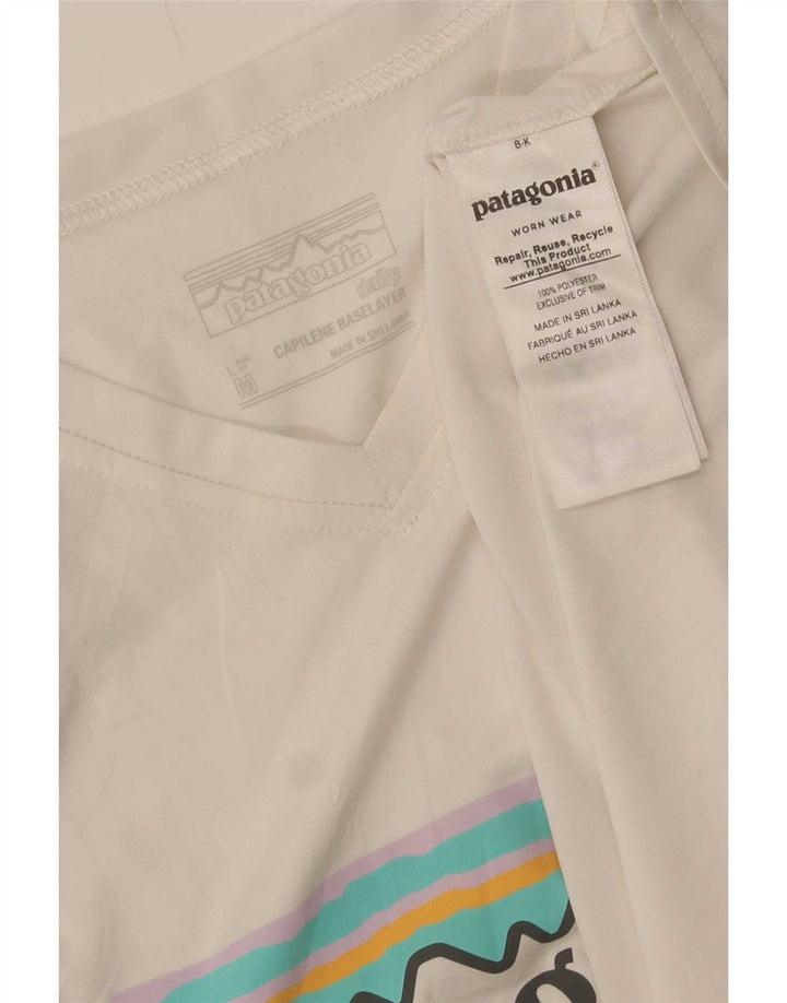 Ανδρικό γραφικό μπλουζάκι Patagonia Top Medium White Polyester