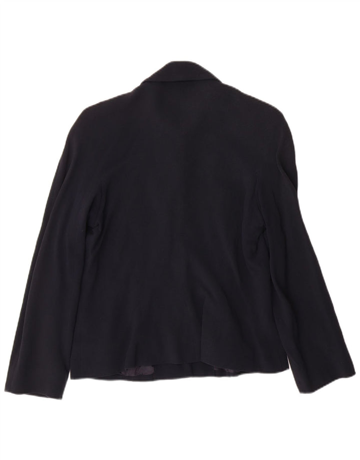 ATOS LOMBARDINI Womens 5 Button Blazer Jacket IT 46 Large Navy Blue