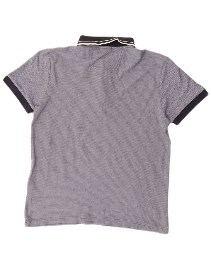 Ανδρικό μπλουζάκι πόλο Hugo Boss με κανονική εφαρμογή, βαμβακερό μεσαίο μπλε ρίγες