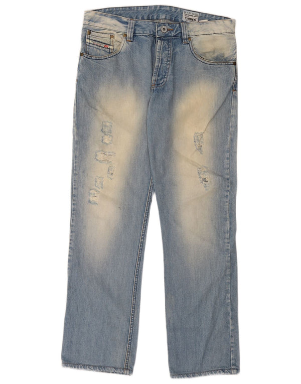 Ανδρικά Diesel Timmen Distressed Regular Straight Jeans W32 L32 Blue Cotton