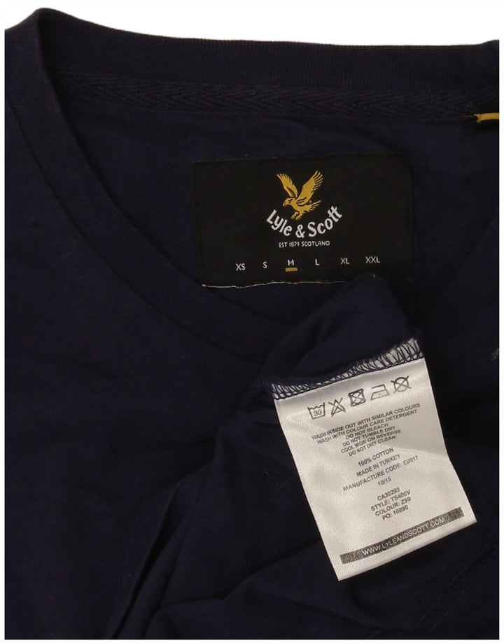Ανδρικό μπλουζάκι Lyle & Scott, μεσαίο ναυτικό, βαμβακερό