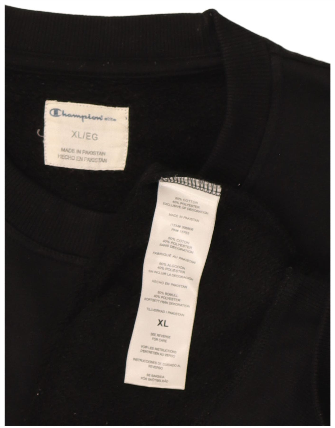 Ανδρικό φούτερ Champion Jumper XL Μαύρο βαμβακερό