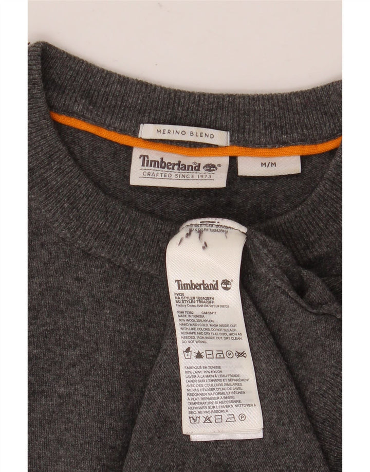 Ανδρικό πουλόβερ Timberland Crew Neck Jumper από μεσαίο γκρι μαλλί