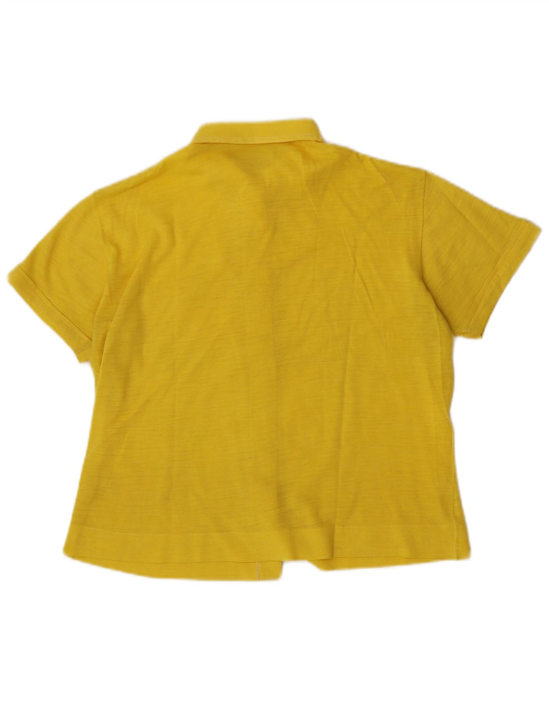 Vintage γυναικείο κοντομάνικο πουκάμισο UK 14 Medium Yellow