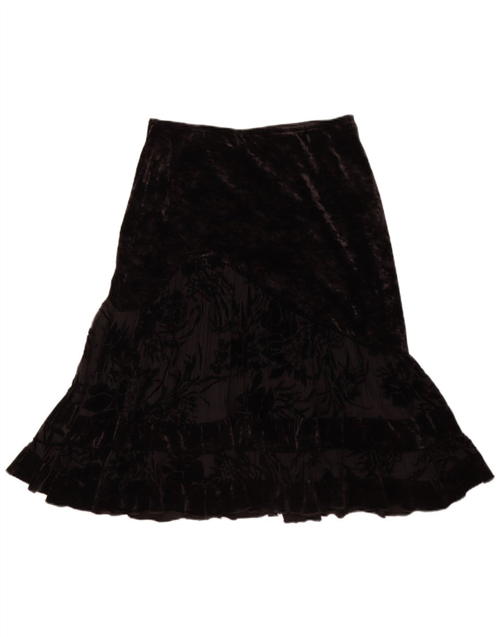 JOSEPH RIBKOFF Γυναικεία βελούδινη τρομπέτα UK 14 Μεγάλη W30 Μαύρο Πολυεστέρας