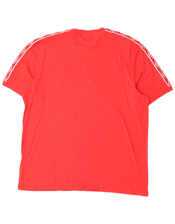 Umbro Mens Graphic T-Shirt Top 3XL Red Cotton