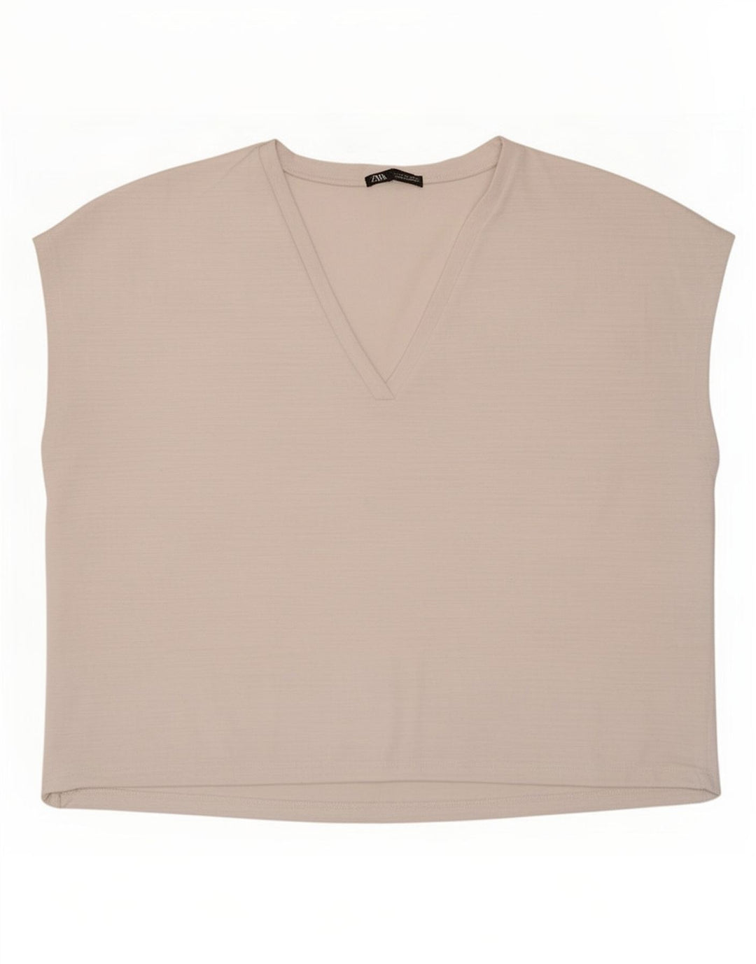 Zara Γυναικείο γιλέκο υπερμεγέθη τοπ UK 10 Small White Polyester