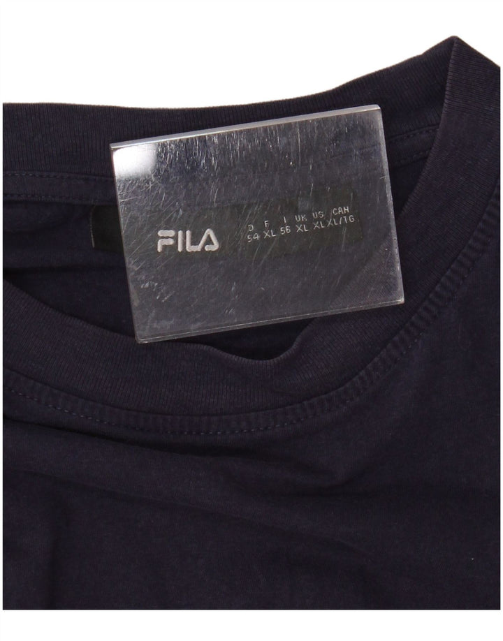 Ανδρικό γραφικό T-Shirt FILA Top XL Navy Blue
