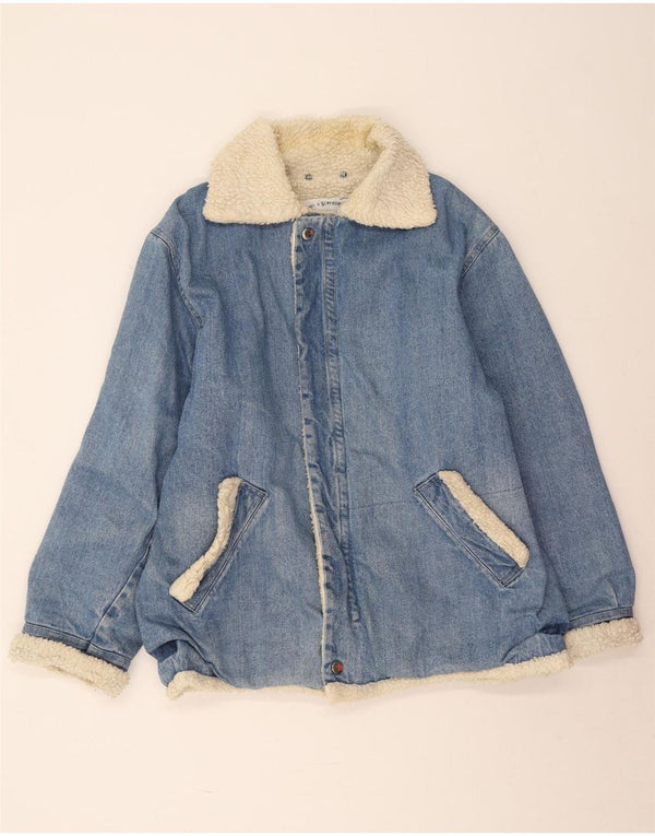 Vintage Ανδρικό τζιν Sherpa Jacket UK 38 Medium Blue