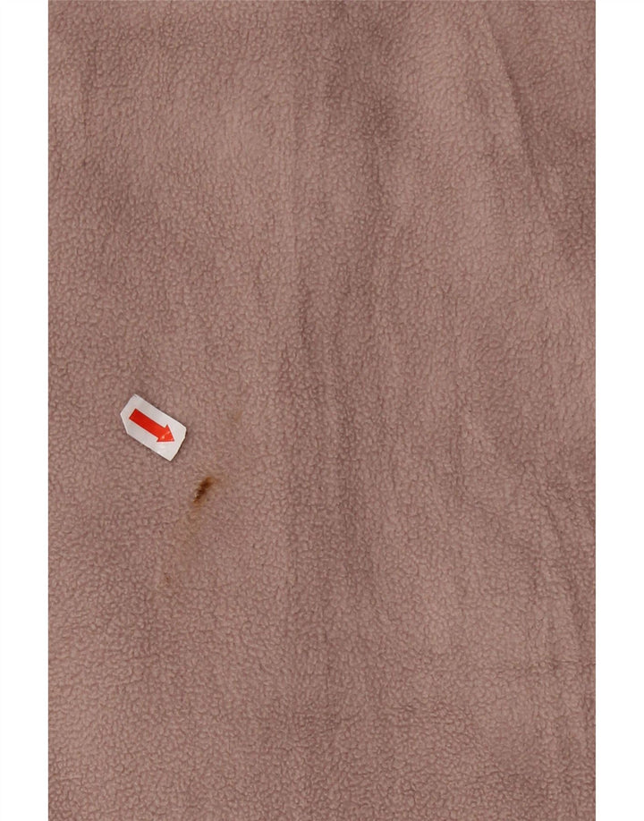 CALVIN KLEIN Γυναικείο μπουφάν από γραφικό fleece UK 16 μεγάλο ροζ πολυεστέρας