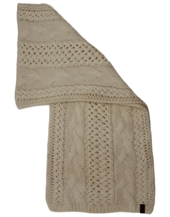 Γυναικείο Πλεκτό Ορθογώνιο Φουλάρι Superdry Ακρυλικό One Size Off White