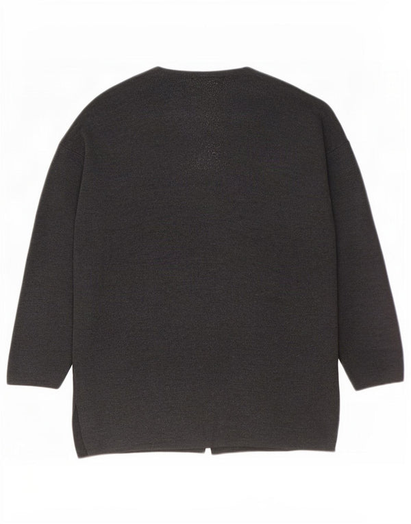 Γυναικείο πουλόβερ με ζακέτα της Benetton UK 16 Large Grey Wool
