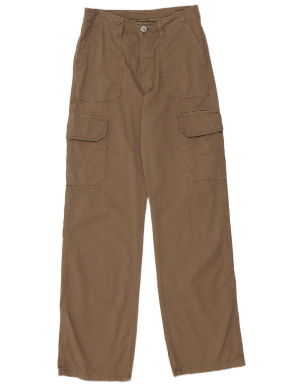 Massimo Dutti Γυναικείο Ψηλόμεσο Παντελόνι Cargo EU 34 2XS W24 L30 Khaki