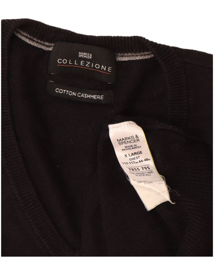 Marks & Spencer Ανδρικό γιλέκο Tank Top XL Μαύρο βαμβακερό