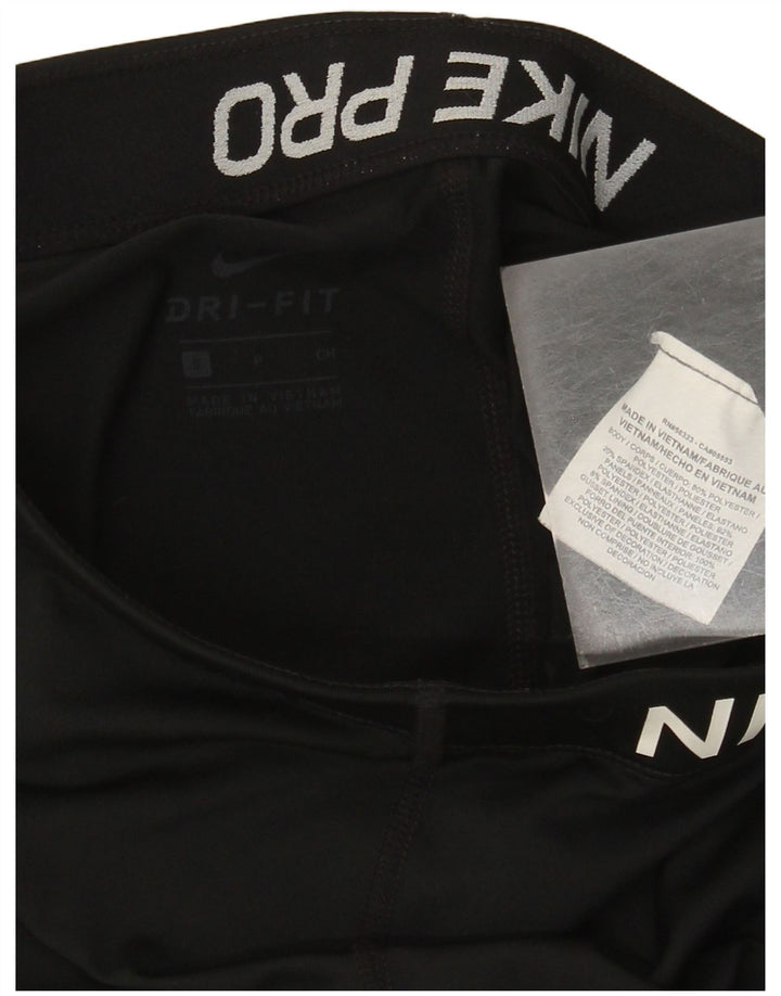 Γυναικεία Nike Dri Fit Graphic Capri κολάν UK 8 Small Black Polyester