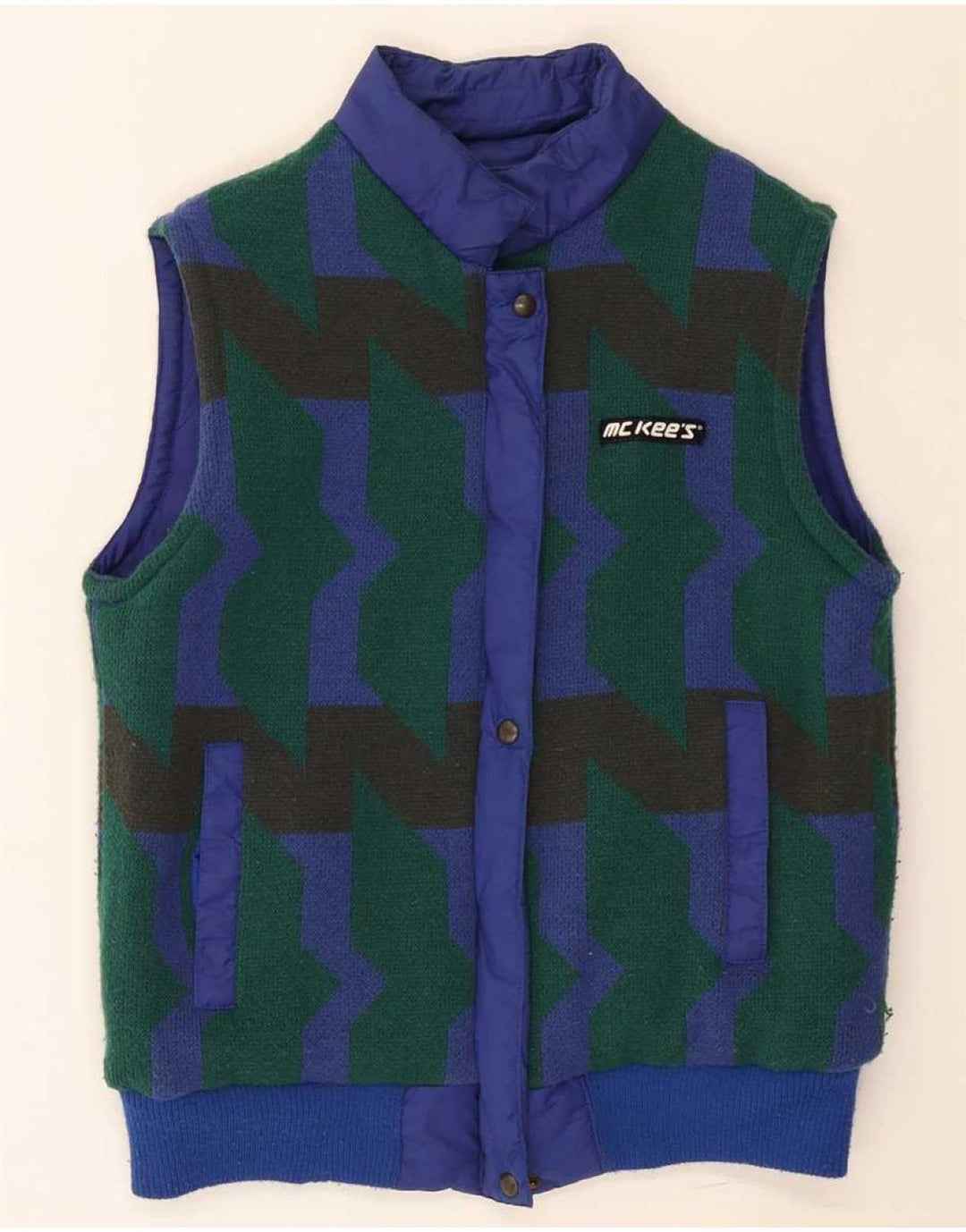 Ανδρικό MC Kee's Reversible Gilet IT 44 XS Μπλε Βαμβακερό